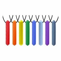 Collar mordillo - Diamante celeste